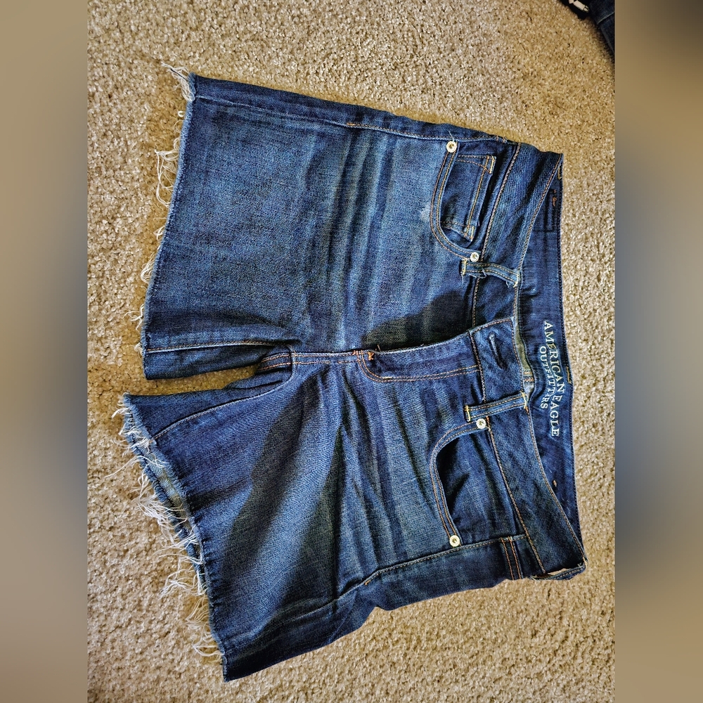 AE denim midi shorts